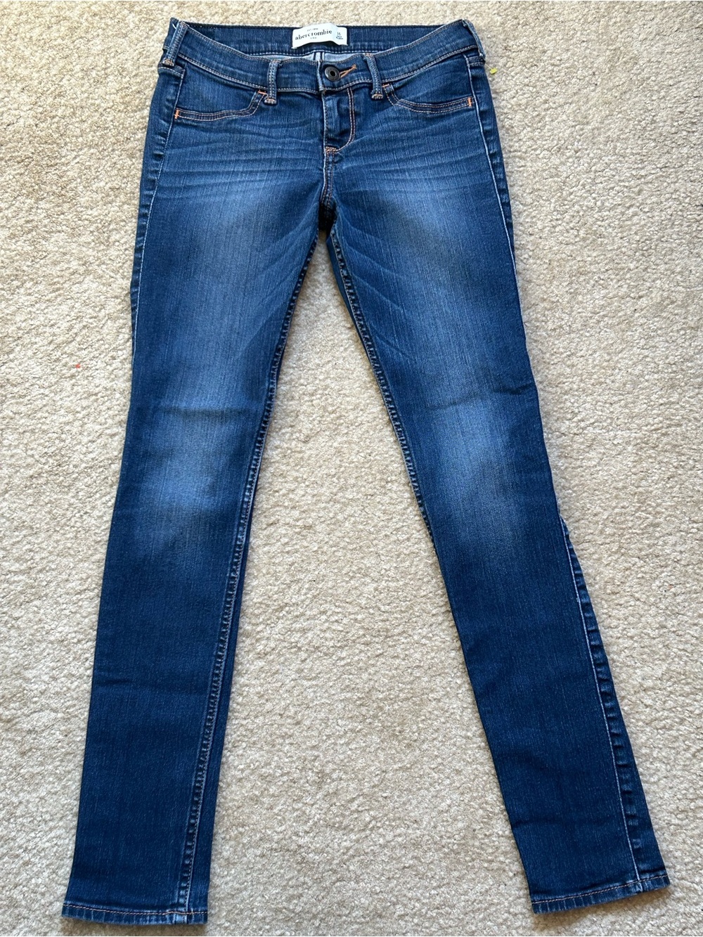 Abercrombie Kids Dark Wash Skinny Jeans Size 16 Stretch Denim